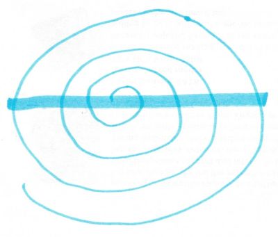 Fancy blue spiral